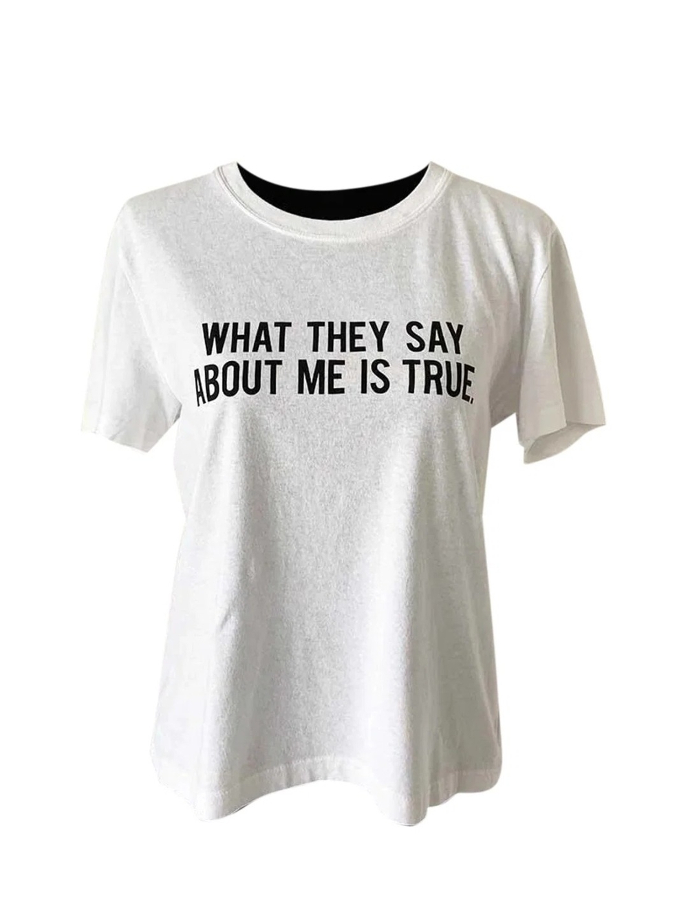 Off-White White Tee with Black Slogan